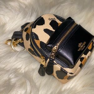 Coach Cheetah Mini Backpack Keychain 🎒